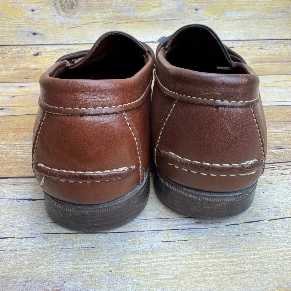 Dexter Tassel Loafers Men Size 11 Brown Leather Made In USA‎ Classic Ivy Preppy